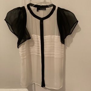 The Kooples size xxs white and black blouse